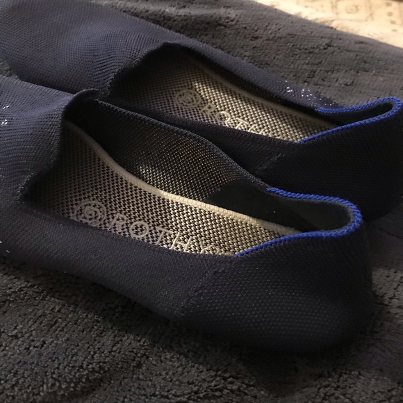 Rothy’s Zodiac Virgo Loafers 7.5 Astrology Limited Edition Navy Silver Sparkle - Picture 4 of 14